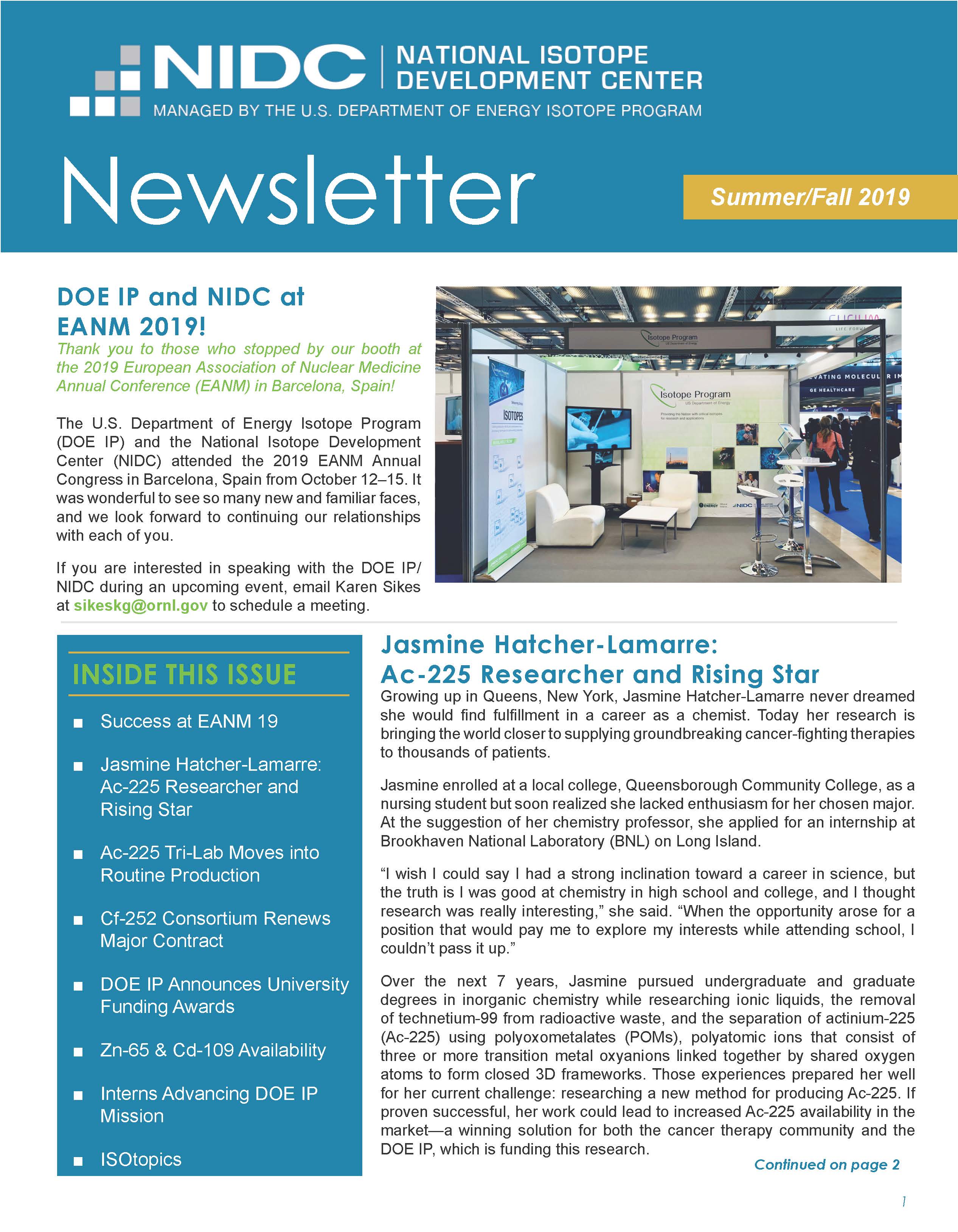 Summer/Fall 2019 Newsletter