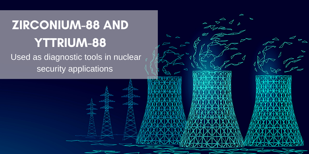 Zirconium-88 and Yttrium-88 are used as diagnostic tools in nuclear security applications