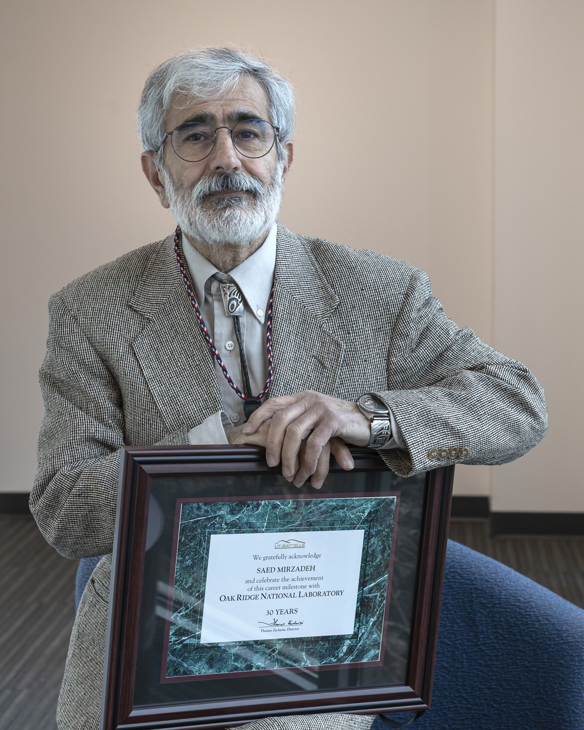 Saed Mirzadeh celebrates 30 years with ORNL