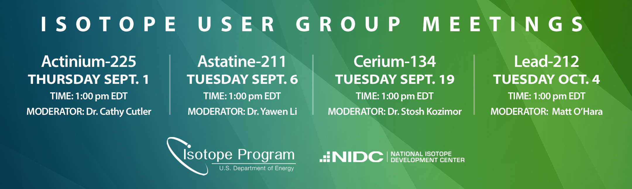 User Group Schedule
