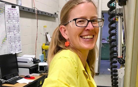 Los Alamos scientist Veronika Mocko processing cerium-134 in the "Hot Cells" at Los Alamos National Laboratory.