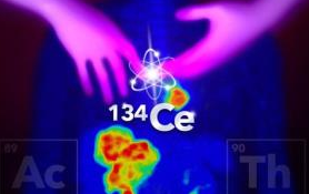 Image courtesy of Donald Montoya, Los Alamos National Laboratory Cerium-134 can be targeted to provide an imaging analogue for two different therapy isotopes, actinium-225 and thorium-227. This helps scientists understand these therapy isotopes and develop new treatments. These novel isotopes are being developed and produced by the DOE Isotope Program.