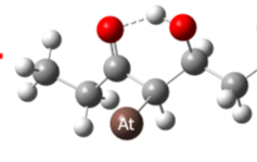 Image courtesy of Jon Burns, University of Alabama at Birmingham Schematic of the astatine-ketone bond breaking to release free astatine-211.
