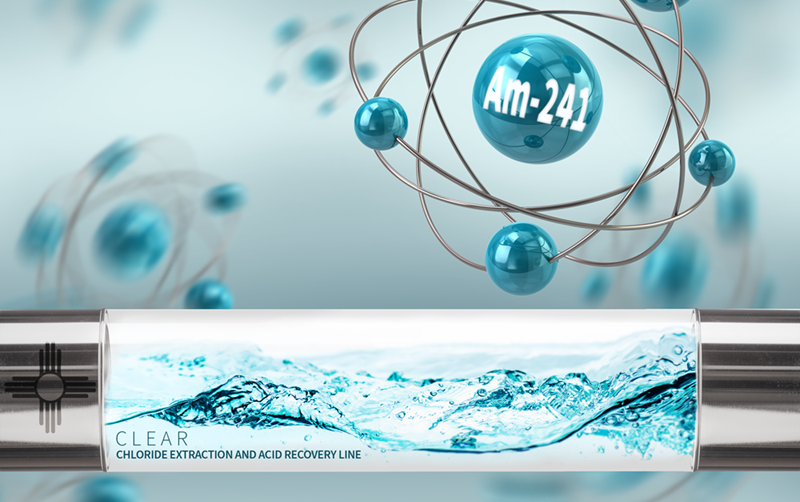 Improvements to Americium-241 processing can increase yield, decrease the amount of waste generated, and reduce the radiological dose workers receive. Image courtesy of Brittany St. Jacques, Los Alamos National Laboratory