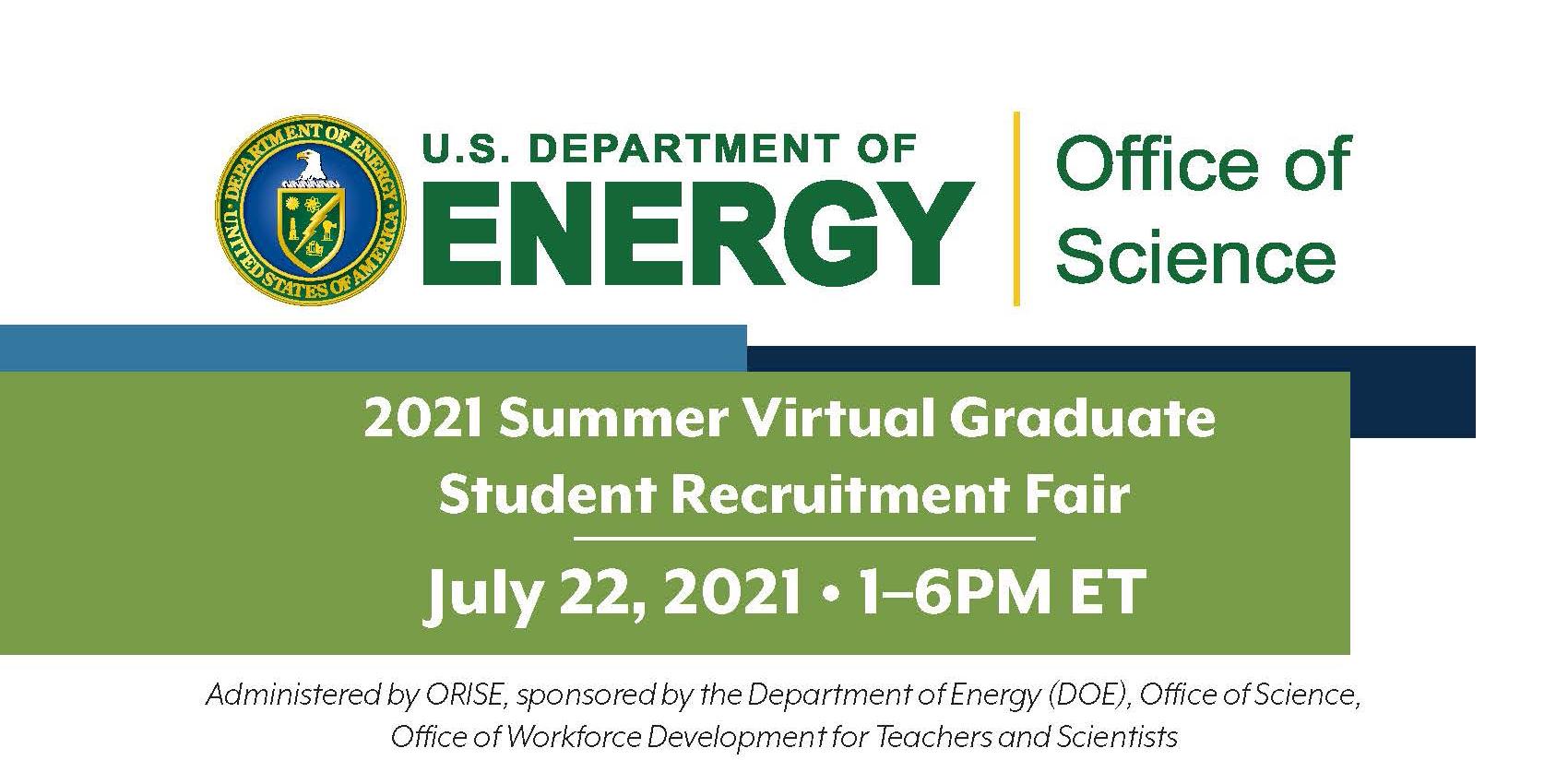 2021 Summer Virtual Graduate Student Recruitment Fair