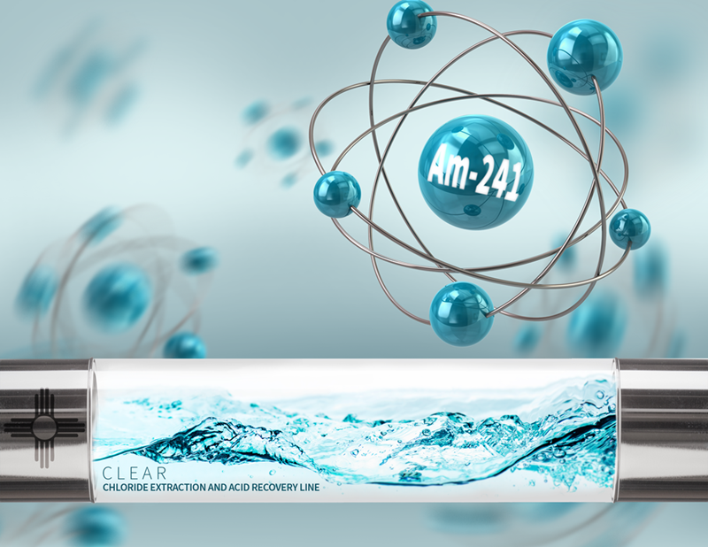 Improvements to Americium-241 processing can increase yield, decrease the amount of waste generated, and reduce the radiological dose workers receive. Image courtesy of Brittany St. Jacques, Los Alamos National Laboratory