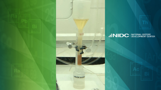 eparation of Ce-134 from dissolved lanthanum target by anion exchange chromatography.